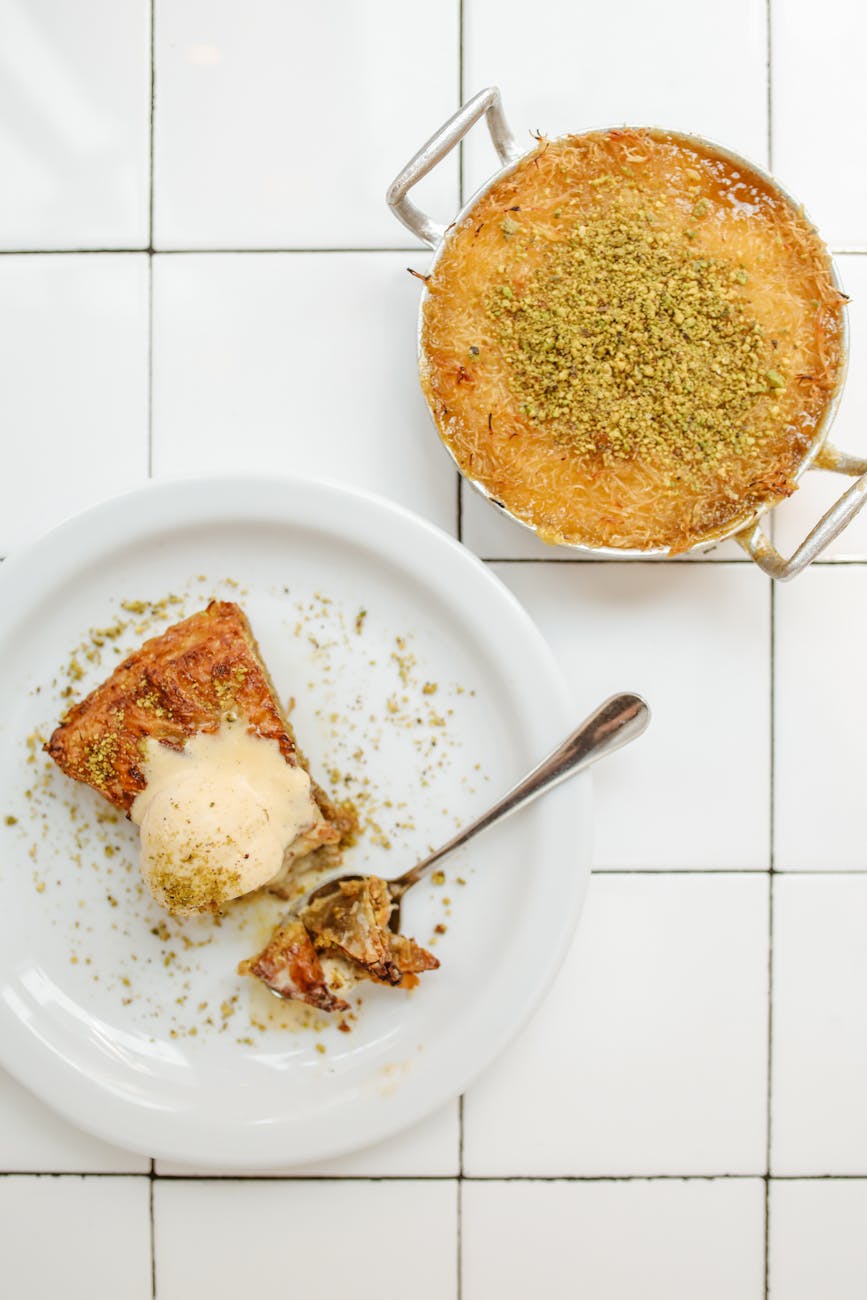 photo of a plate with baklava